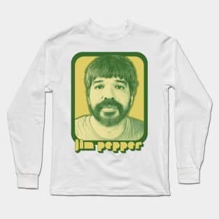 Jim Pepper \//\ 70s Retro Style Fan Art Design Long Sleeve T-Shirt